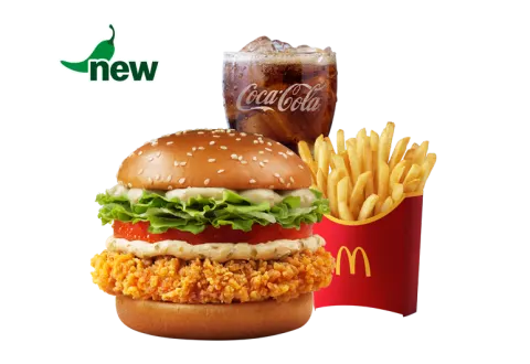 진주 고추 크림치즈 치킨 버거 제품 이미지